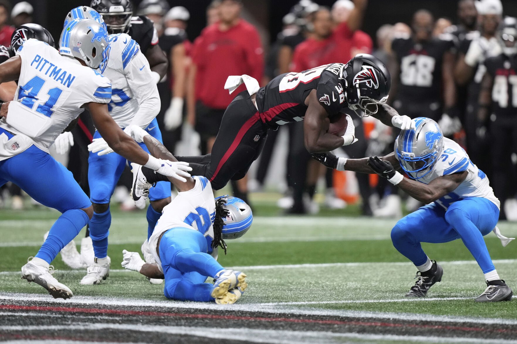 APTOPIX Lions Falcons Football